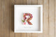 Letter R with dried flower