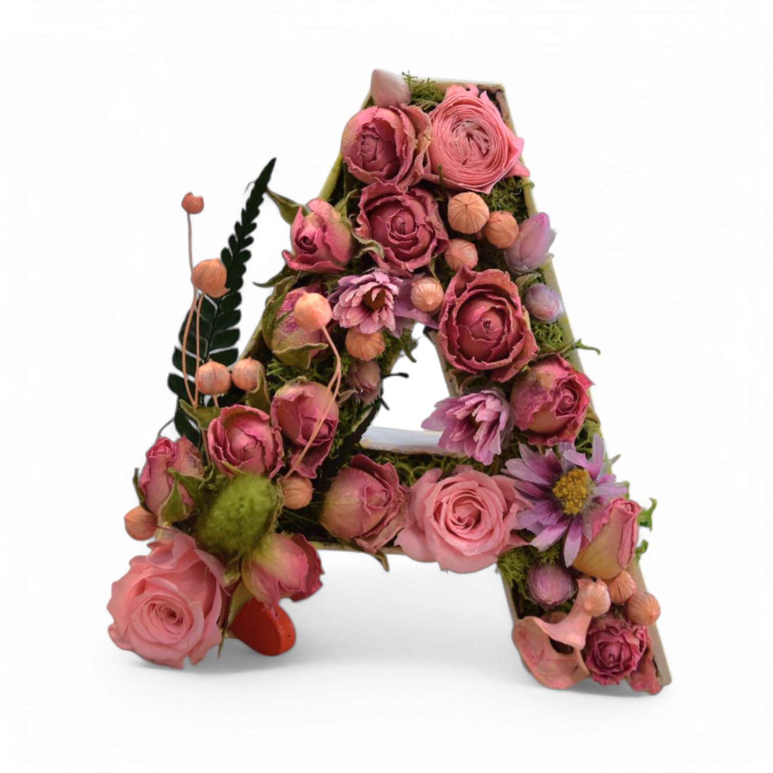 BLOMMA -Letra con flores naturales y peluche kawaii