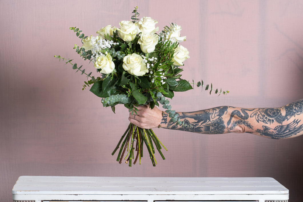 Ramo de 9 Rosas Blancas