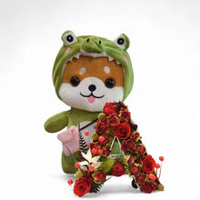 Cargar imagen en el visor de la galería, Letra con flores naturales y peluche kawaii