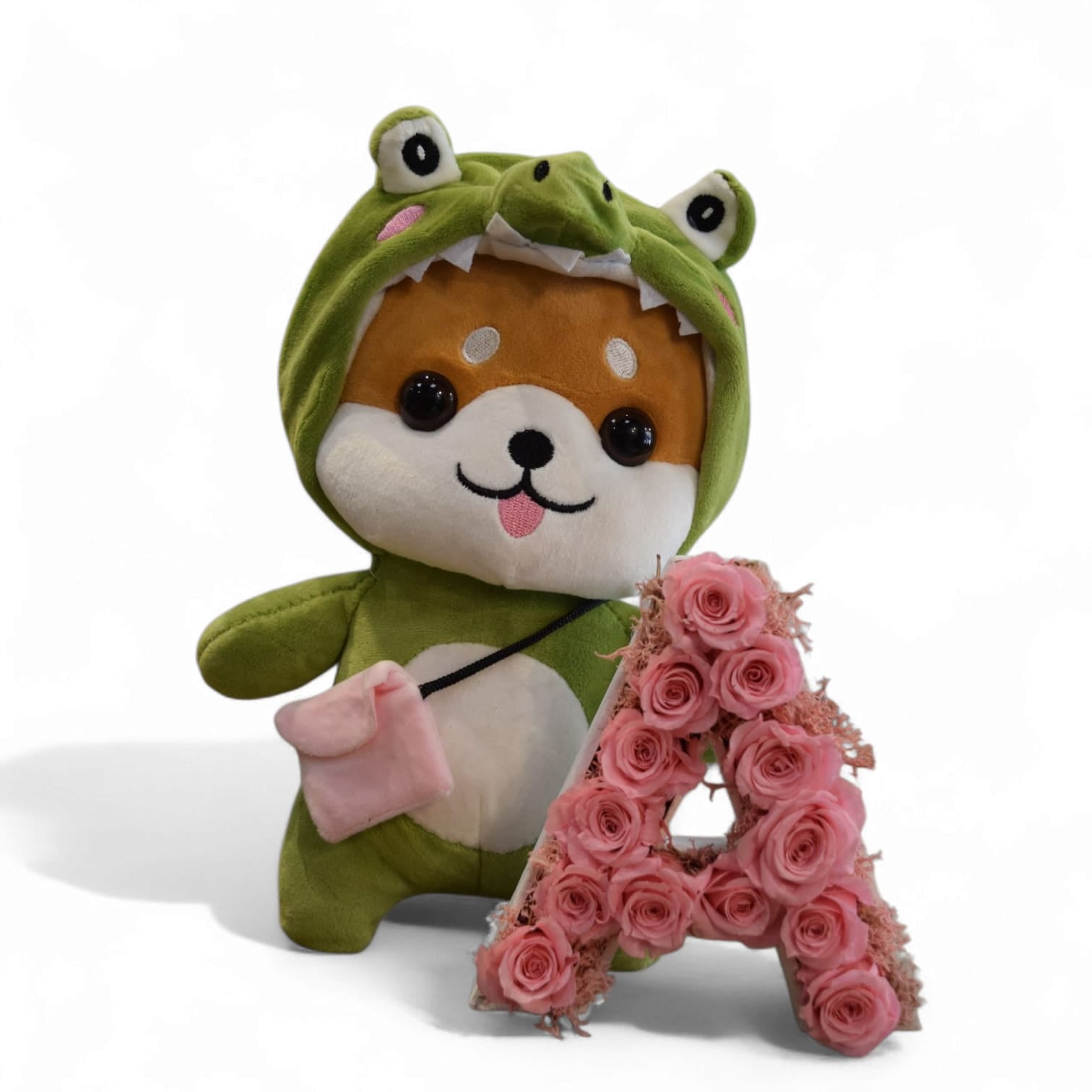 BLOMMA -Letra con flores naturales y peluche kawaii